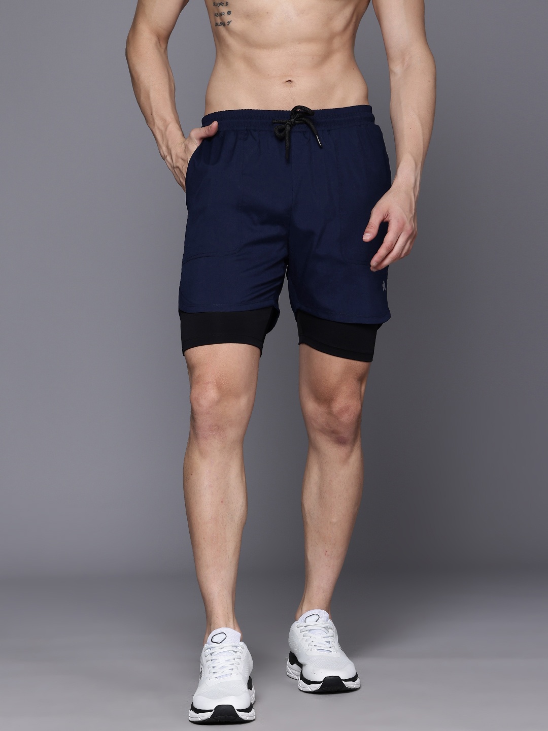 

HRX by Hrithik Roshan Men Running Sports Shorts, Navy blue