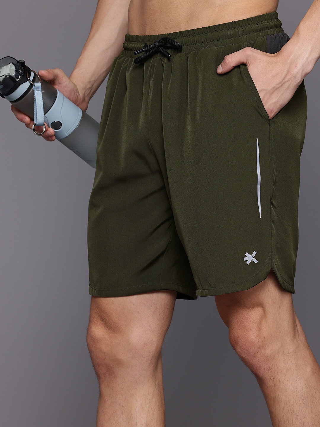 

HRX by Hrithik Roshan Men Running Sports Shorts, Olive