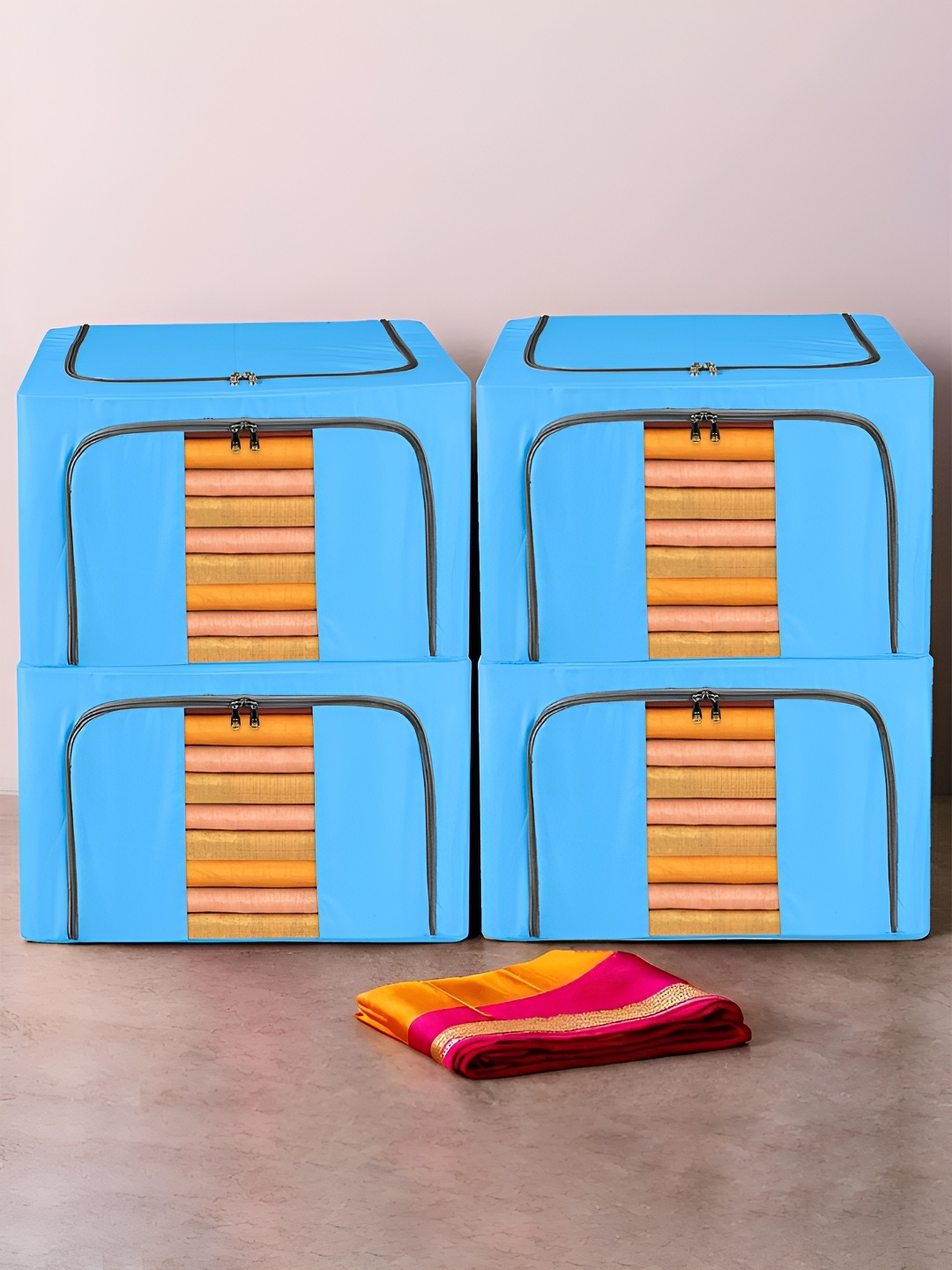 

Kuber Industries Blue 4 Pieces Regular Drawer Organiser