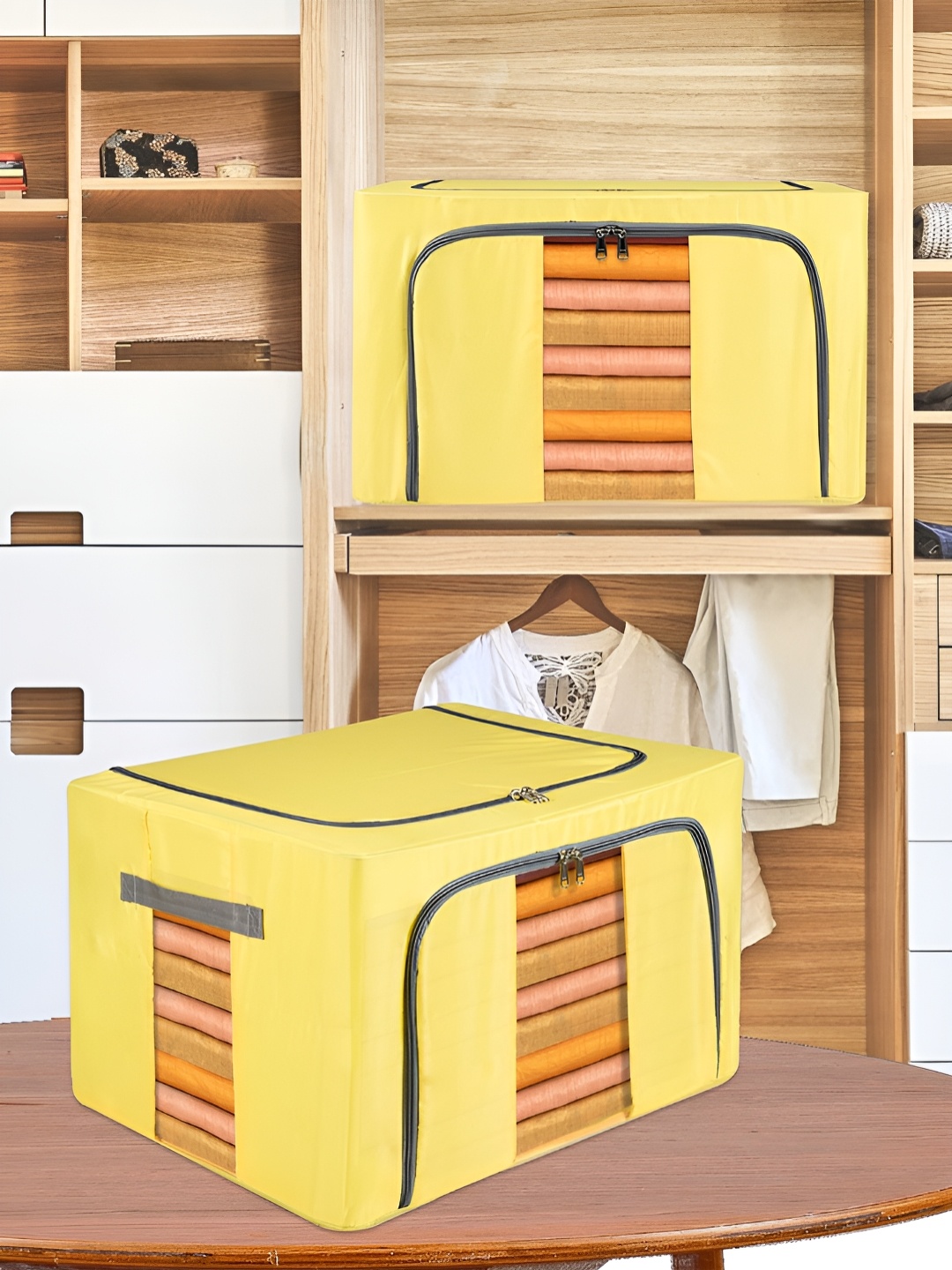 

Kuber Industries Yellow 6 Pieces Waterproof Multi-Utility Organisers