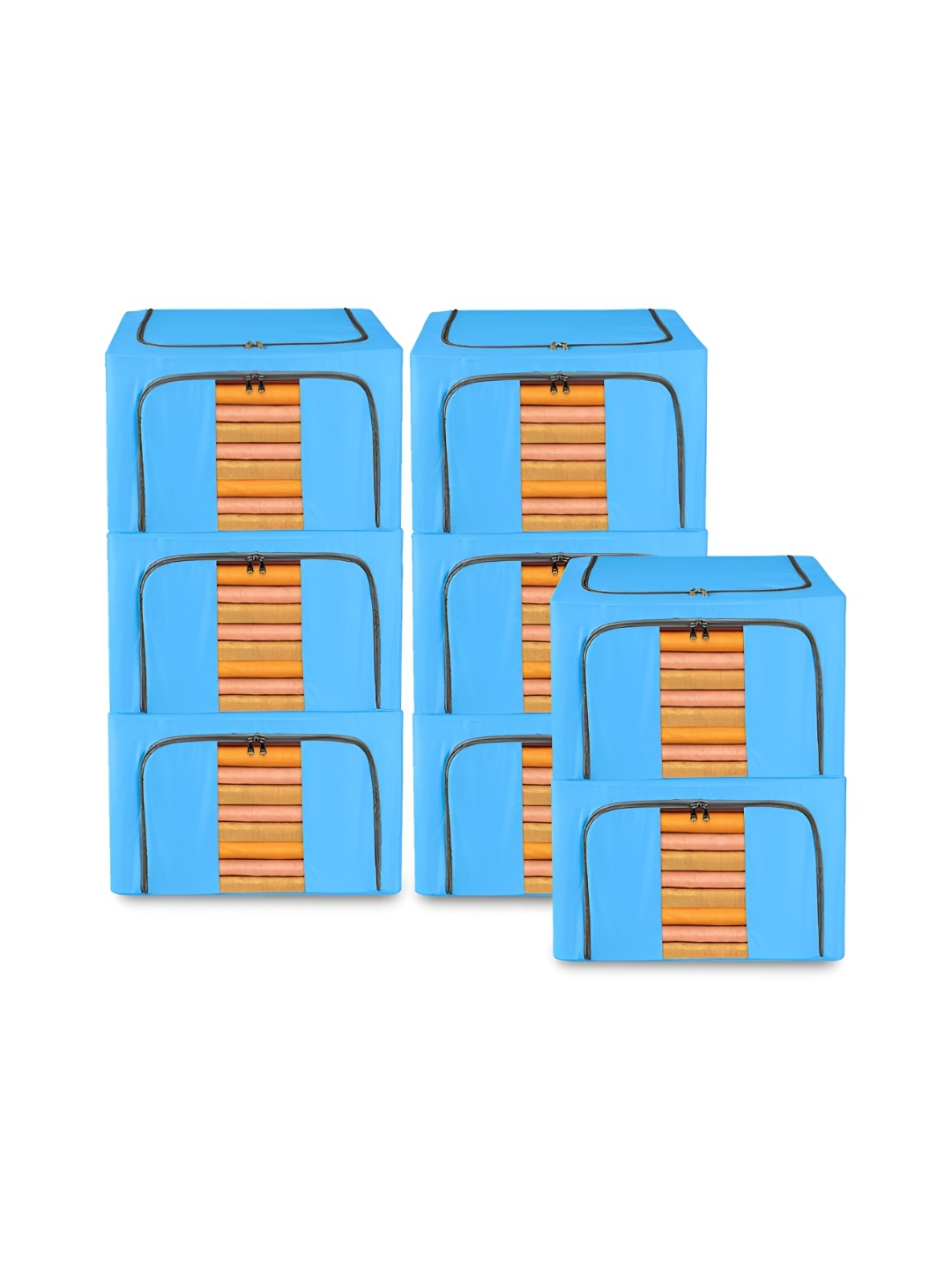 

Kuber Industries Blue 8 Pieces Regular Waterproof Drawer Organisers