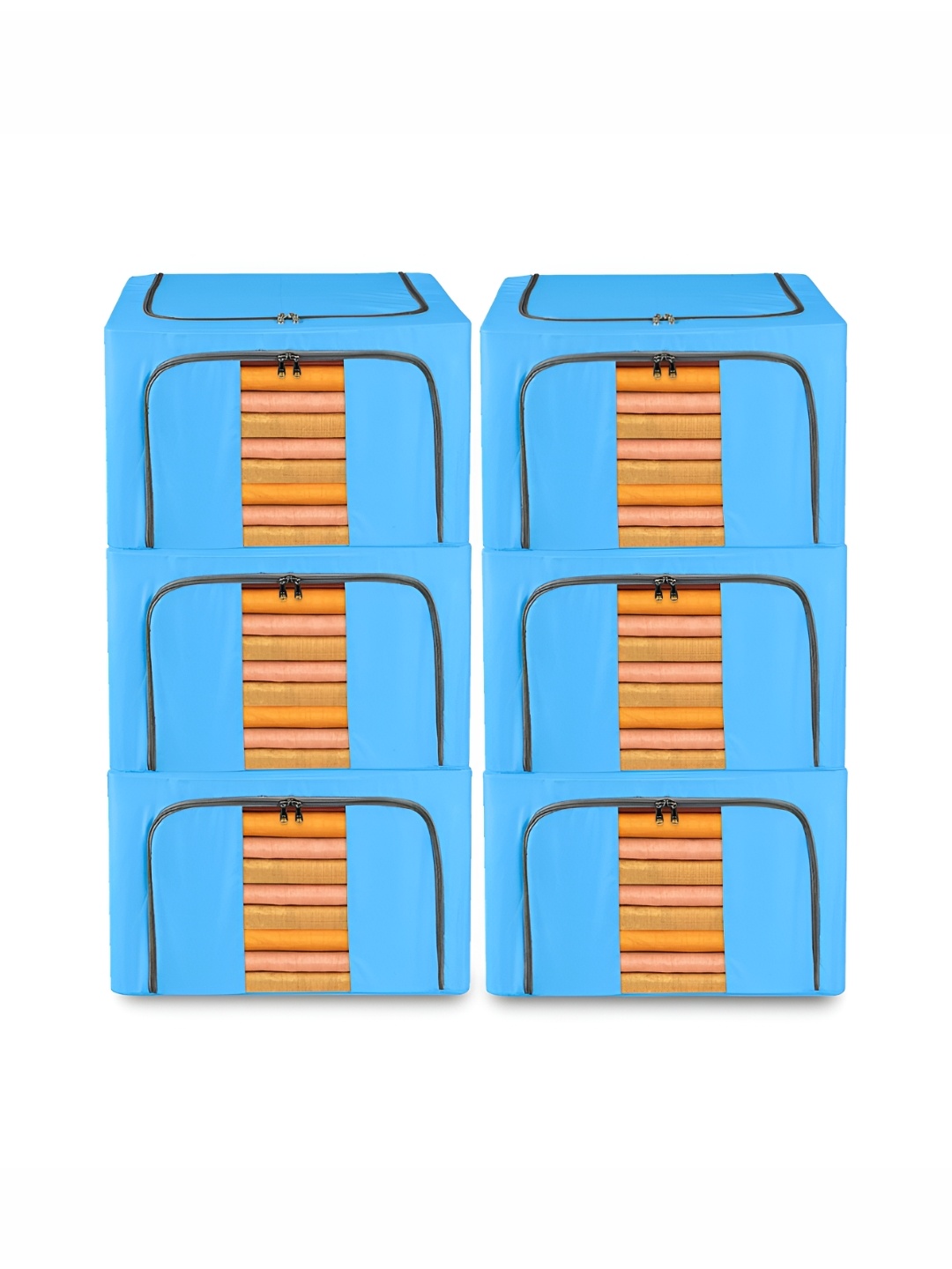 

Kuber Industries Blue 6 Pieces Drawer Organiser
