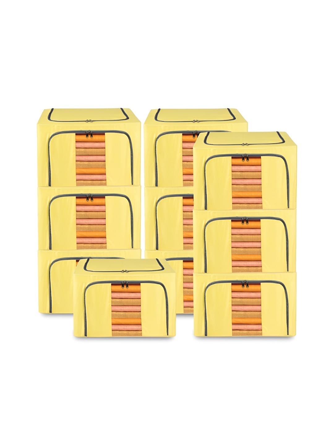 

Kuber Industries Yellow 10 Pieces Regular Drawer Organiser