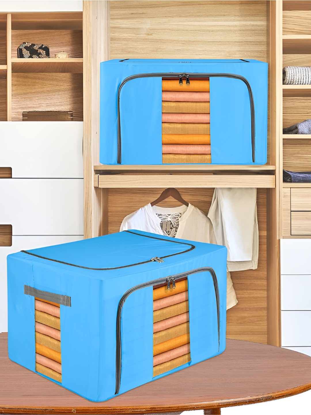 

Kuber Industries Blue 6 Pieces Regular Drawer Organisers