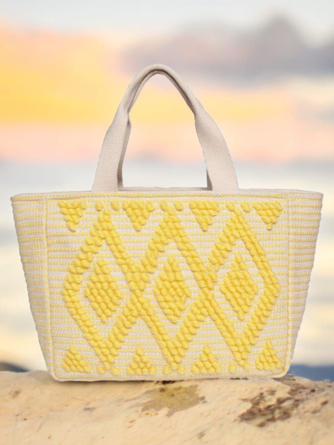 

ASTRID Women Oversized Shopper Tote Bag, Yellow