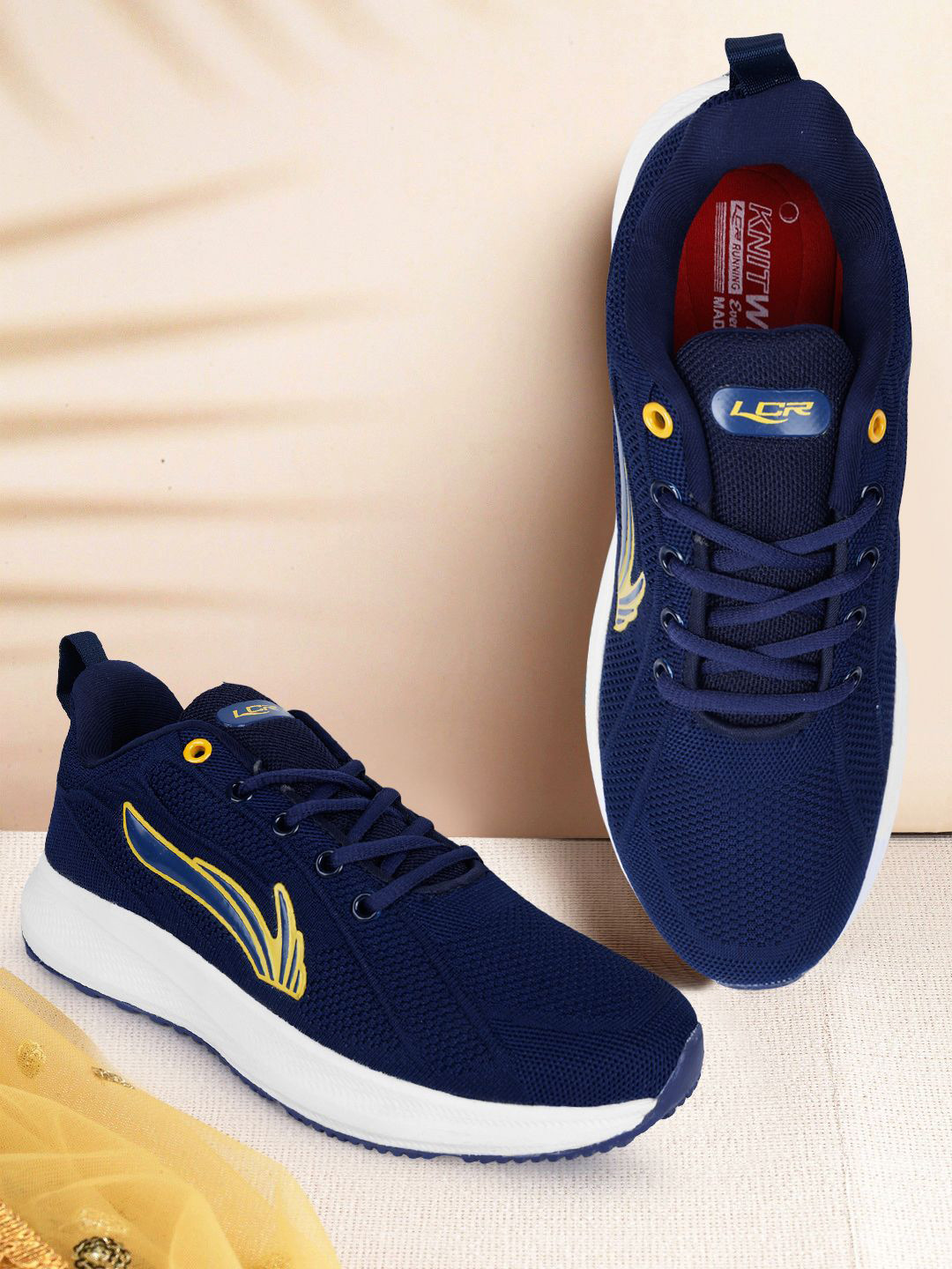 

Lancer Men Textile Walking Shoes, Navy blue