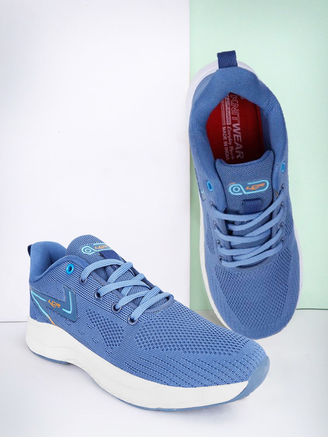 

Lancer Men Textile Walking Shoes, Blue