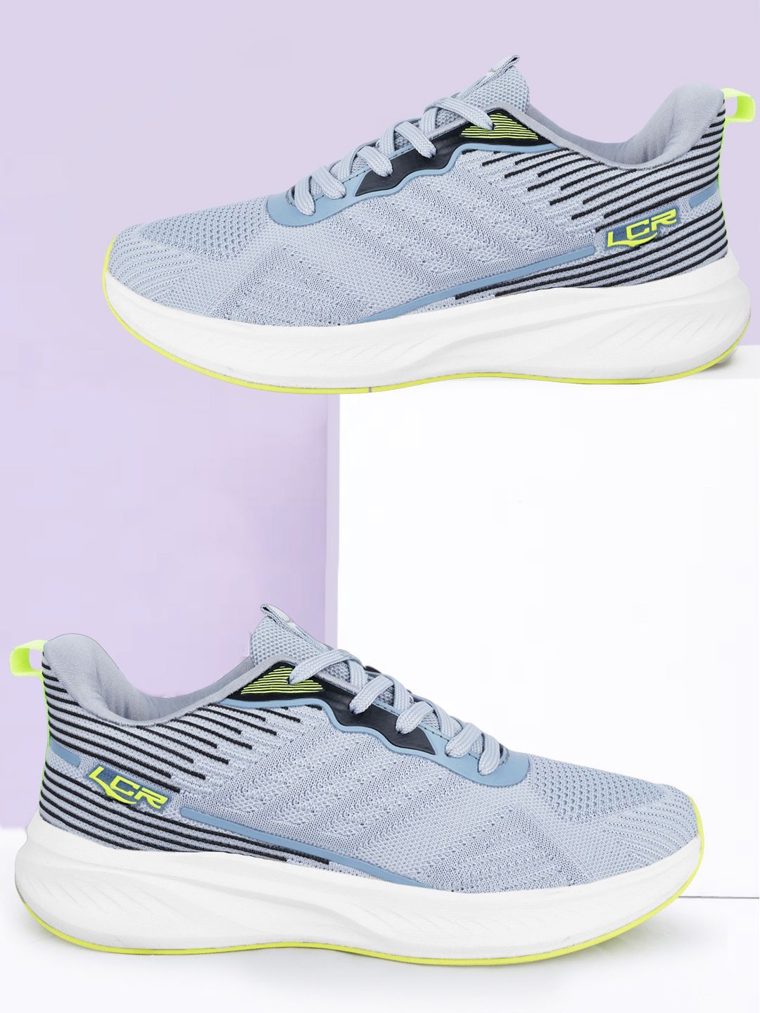 

Lancer Men Textile Walking Shoes, Grey