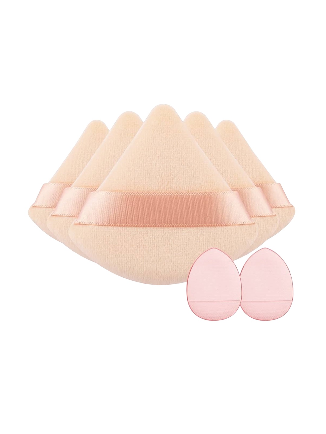 

Facejewel Set Of 7 Pizza Puff & Makeup Finger Sponge, Beige