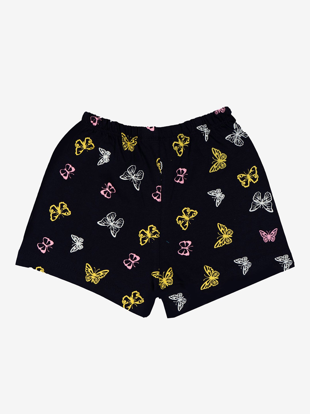 

Bodycare Kids Girls Conversational Printed Mid-Rise Cotton Shorts, Navy blue