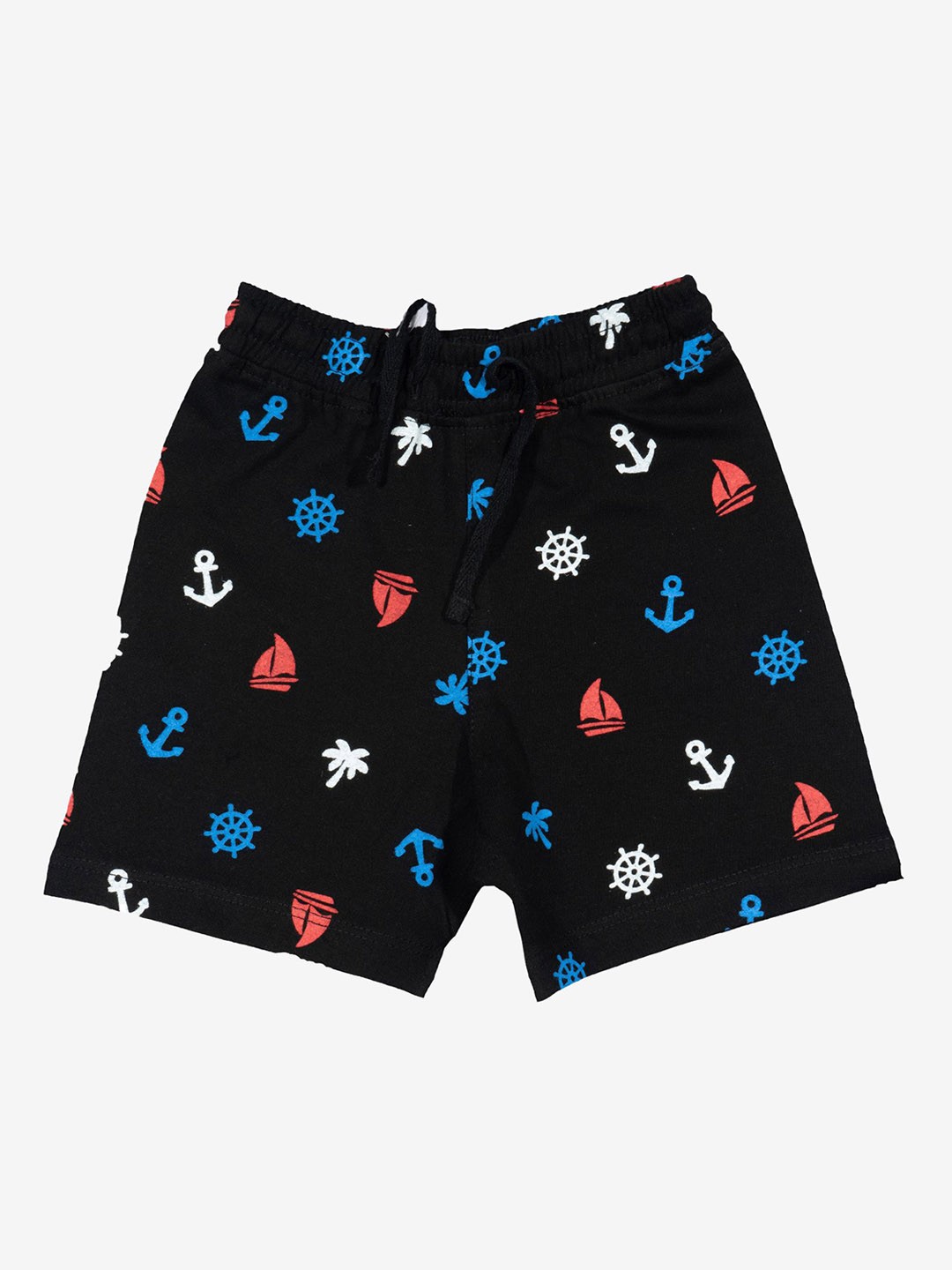 

Bodycare Kids Boys Girls Conversational Printed Regular Fit Mid-Rise Shorts, Black