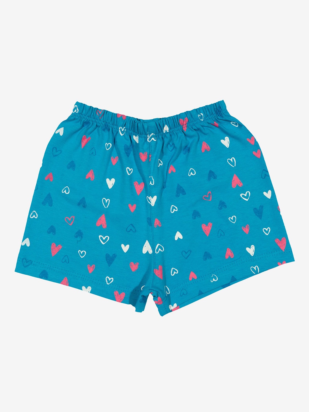 

Bodycare Kids Girls Geometric Printed Mid-Rise Cotton Shorts, Blue
