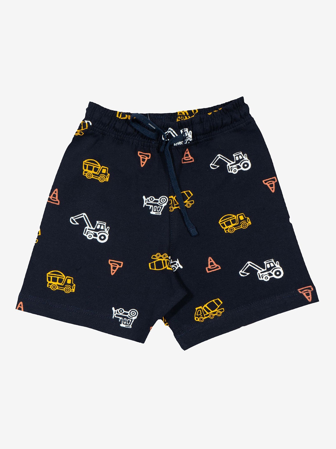 

Bodycare Kids Boys Conversational Printed Mid-Rise Cotton Casual Shorts, Navy blue