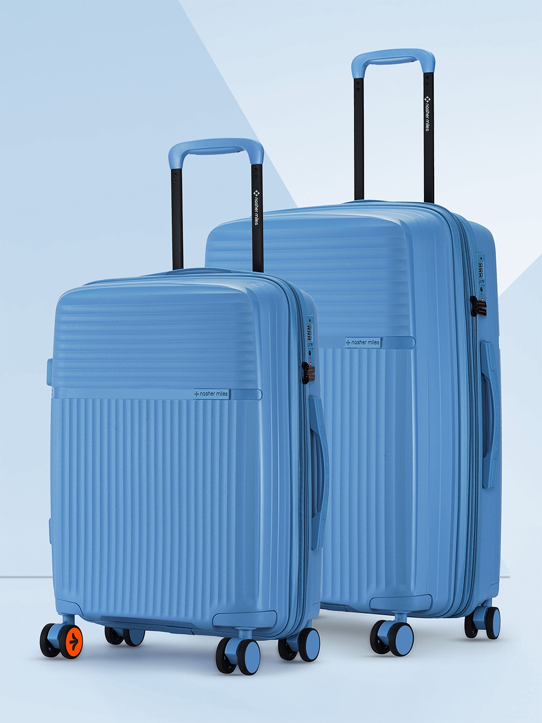 

Krabi Expander TSA Lock Polypropylene Small-Medium Steel Blue Trolley Bags (55-65 cm), Teal