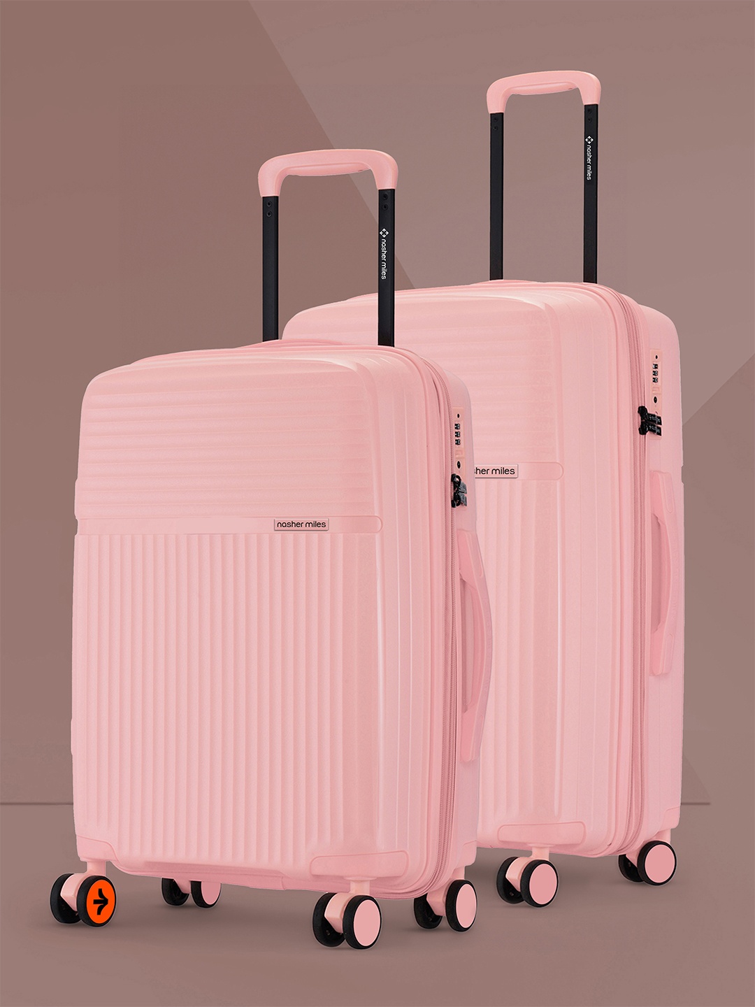 

Krabi Expander TSA Lock Polypropylene Small-Medium Peach Trolley Bags (55-65 cm)