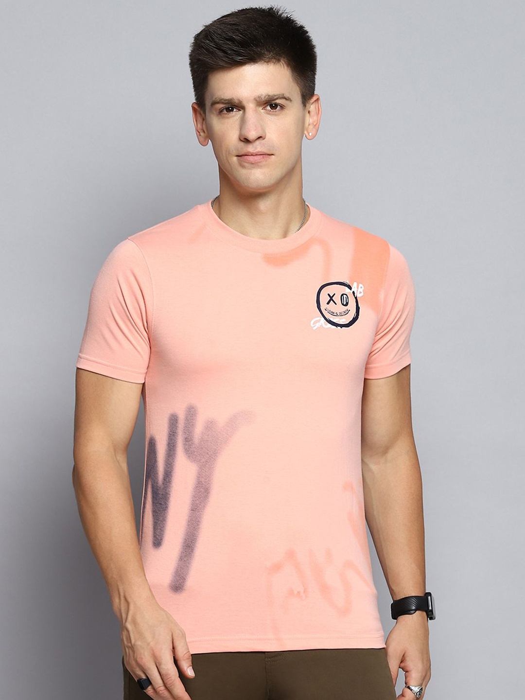 

Cloak & Decker by Monte Carlo Men Typography Printed Round Neck T-shirt, Pink