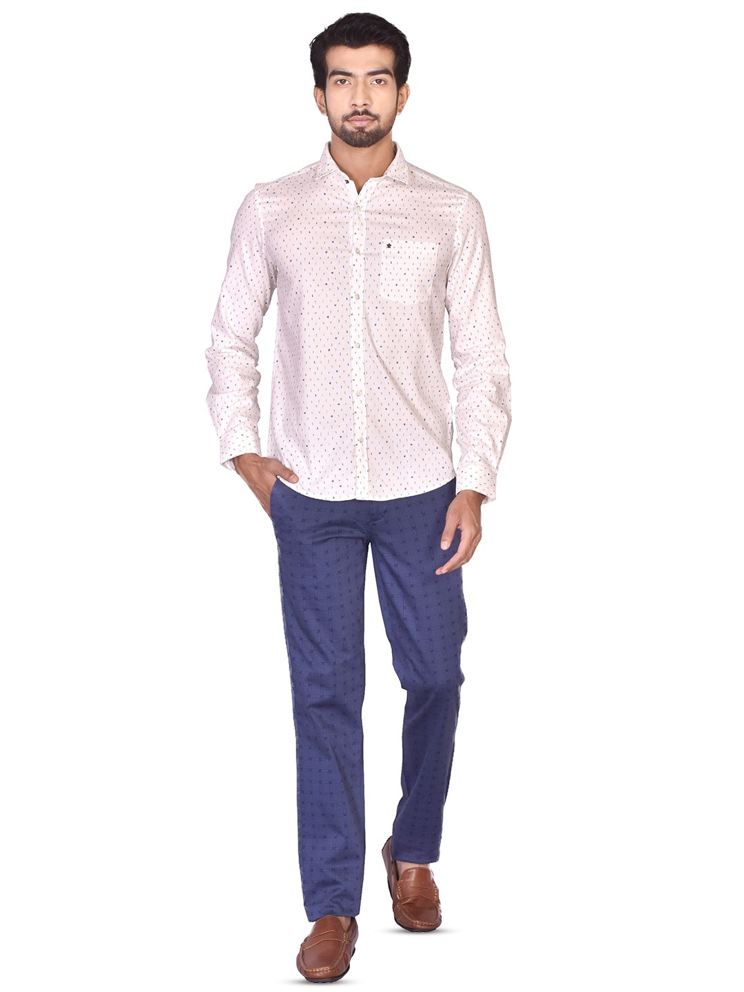 

Turtle Men Abstract Printed Spread Collar Casual Shirt, Pink