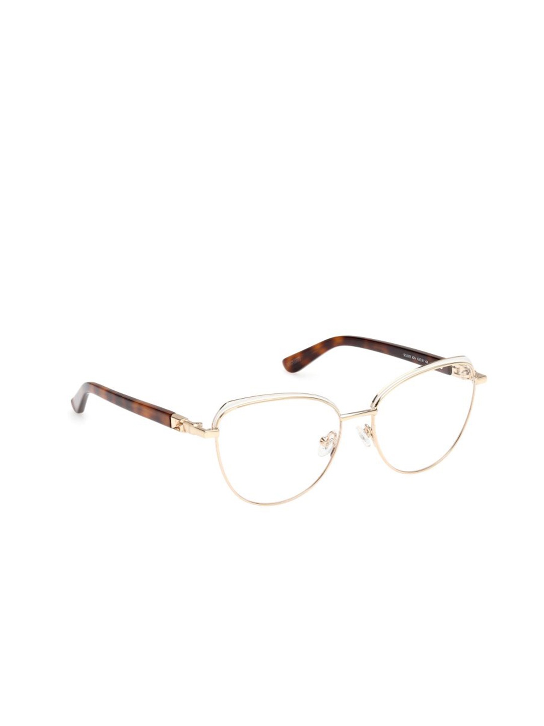 

GUESS Women Abstract Full Rim Cateye Frame, Gold