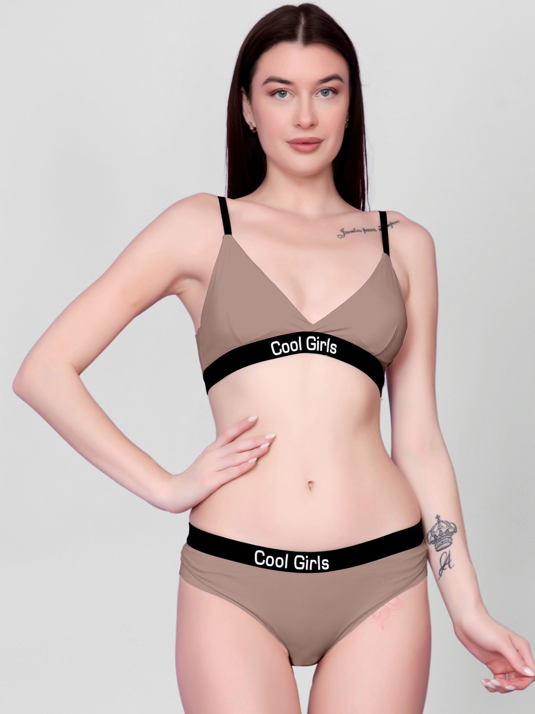 

Spiaty Printed Lingerie SetGLing017_BW_1, Brown