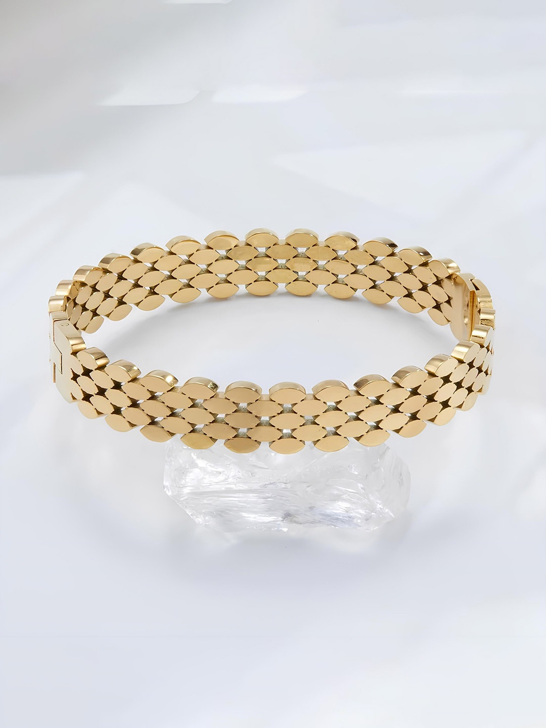

KARISHMA KREATIONS Unisex Gold-Plated Kada Bracelet