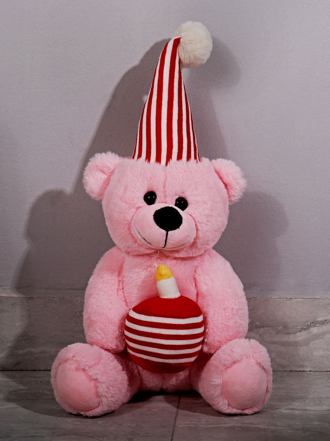 

DukieKooky Bear With Cap & Cack Soft Toy and Dolls, Pink