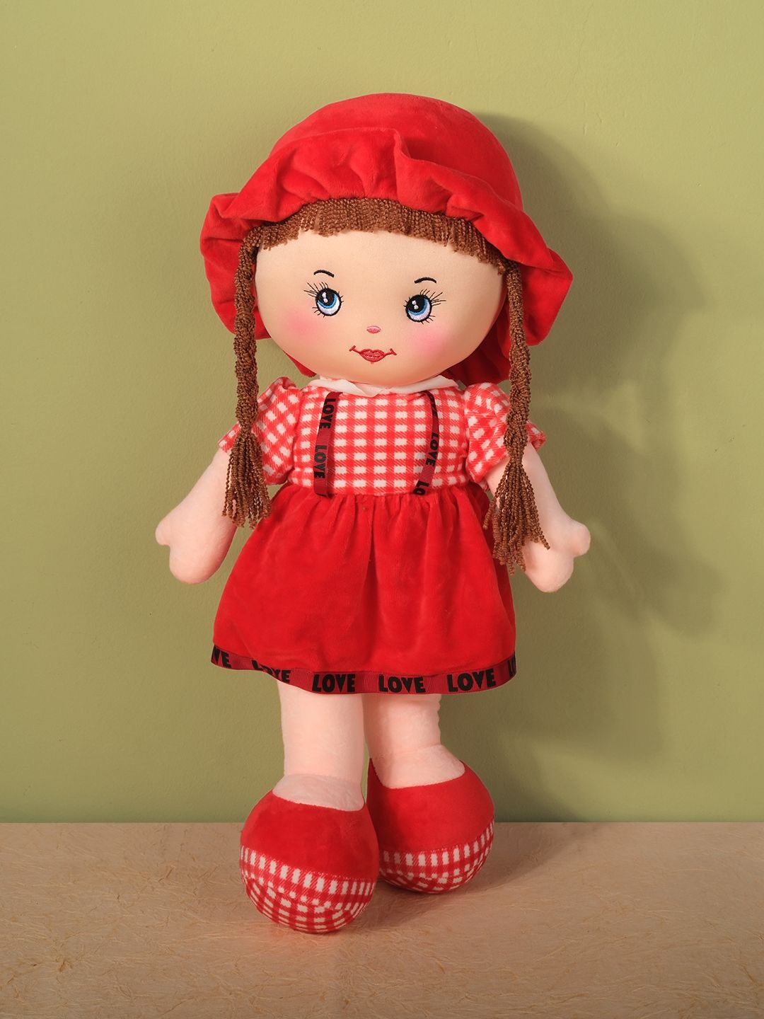 

DukieKooky Cute & Adorable Soft Plush Doll Soft Toys, Red
