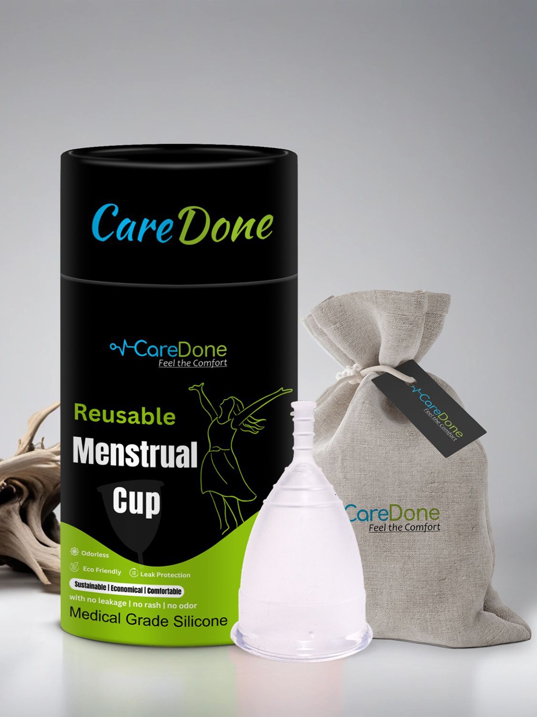 

CareDone Reusable Menstrual Cup, Transparent