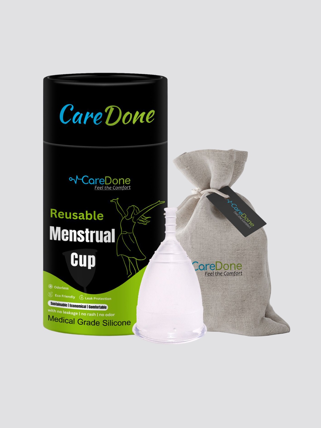 

CareDone Reusable Menstrual Cup, Transparent