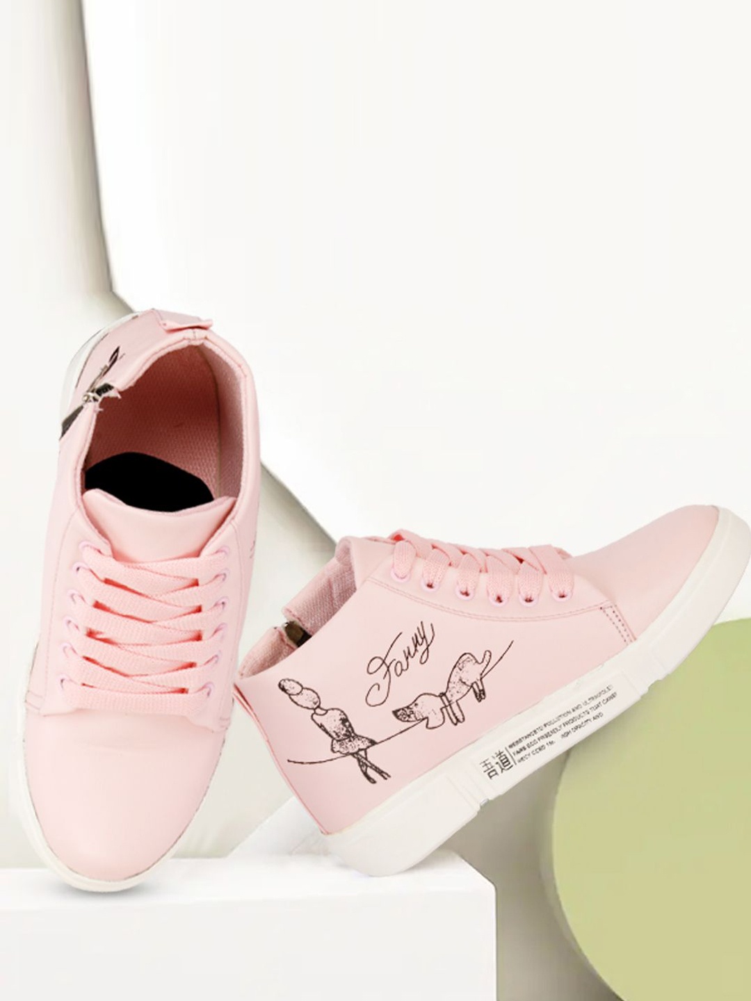 

sneakers villa Women Round Toe Comfort Insole Canvas Sneakers, Pink