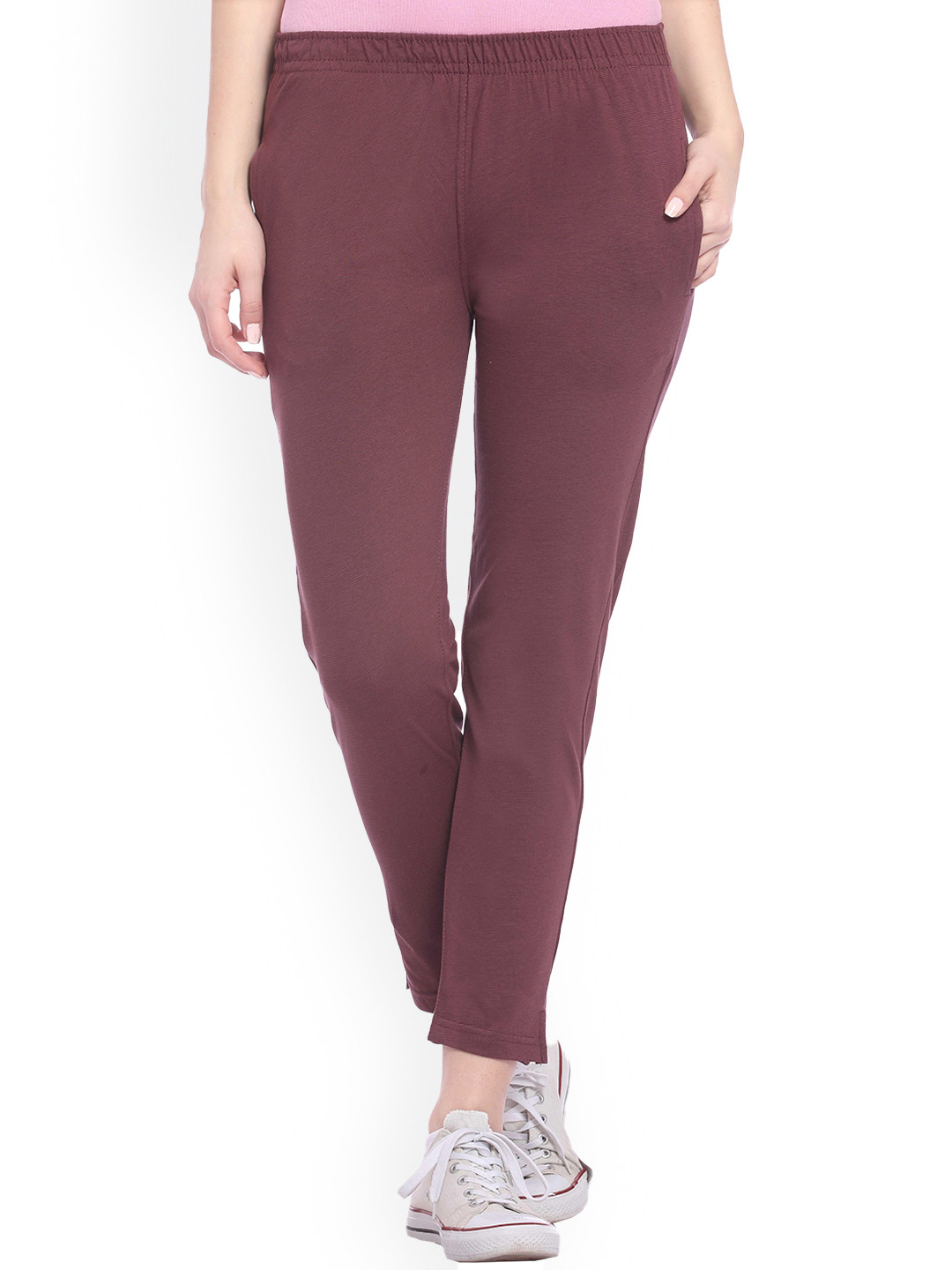 

Colors and Blends Women Mid-Rise Track Pants, Mauve