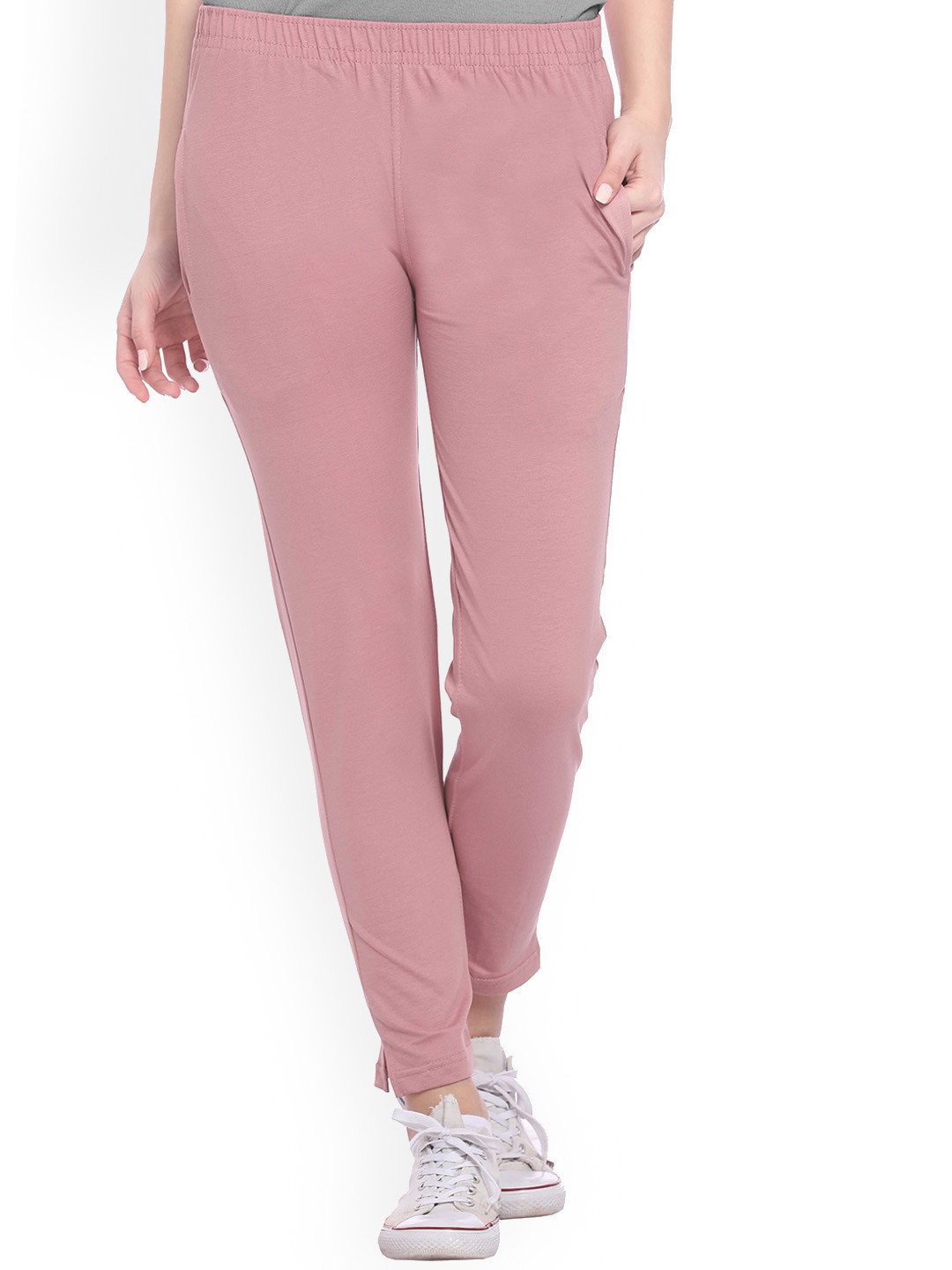 

Colors and Blends Women Mid-Rise Slim Fit Track Pants, Peach