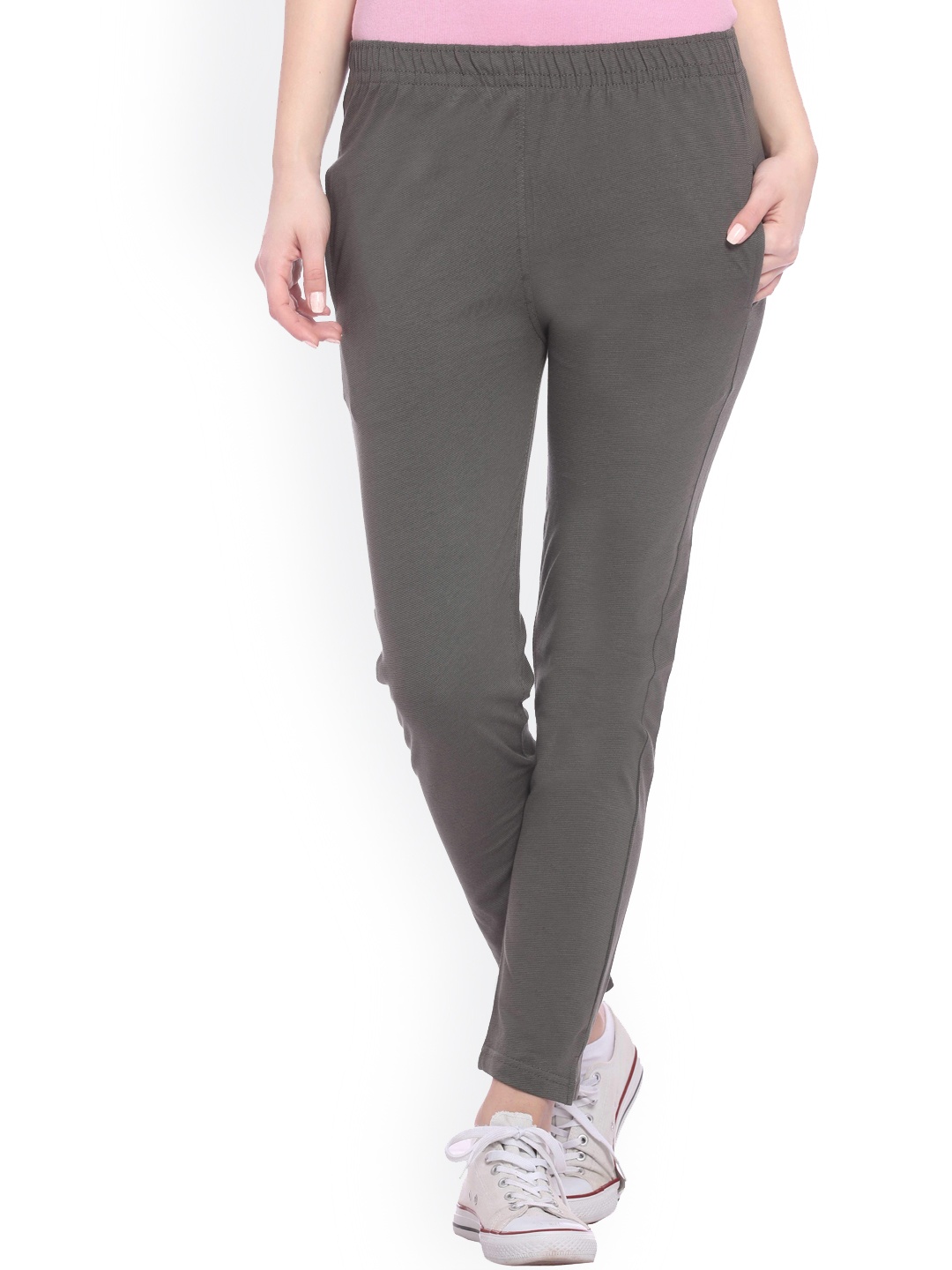 

Colors and Blends Women Mid-Rise Track Pants, Olive