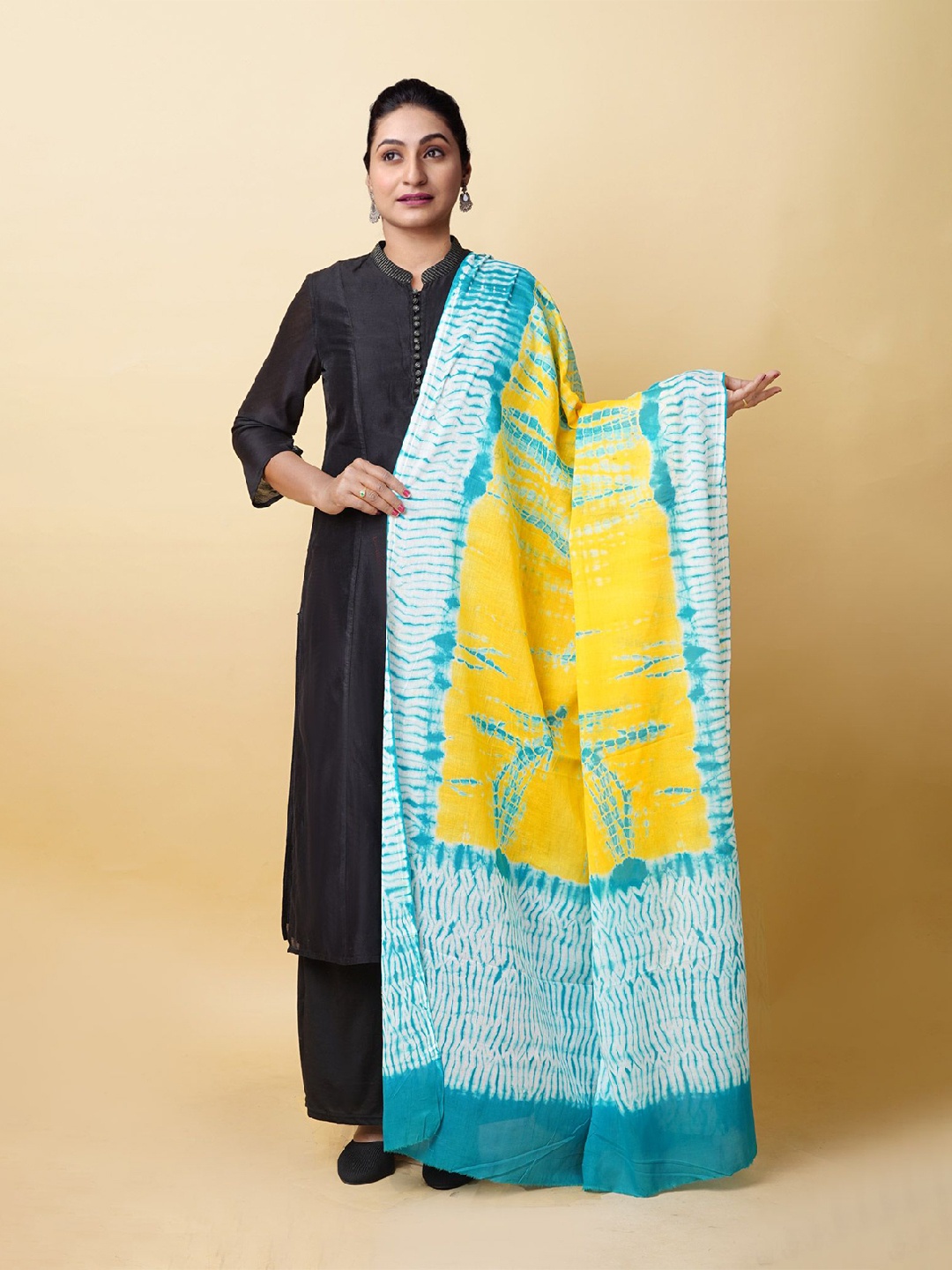 

Unnati Silks Shibori Printed Dupatta, Blue