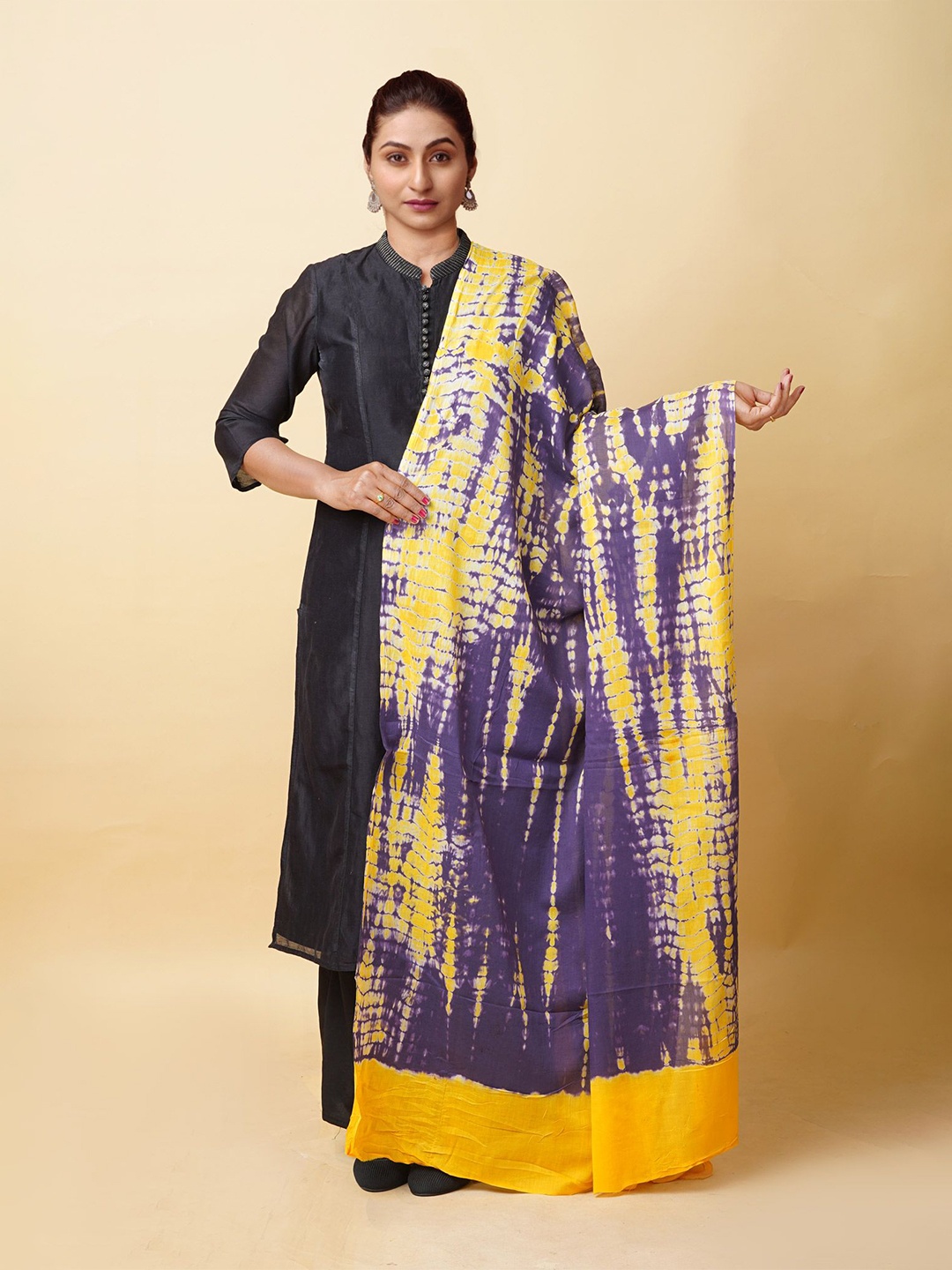 

Unnati Silks Shibori Printed Dupatta, Yellow