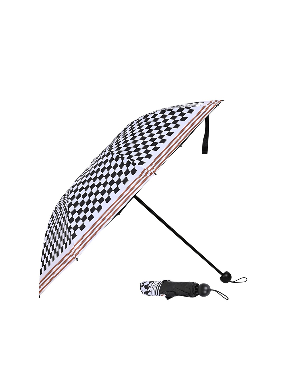 

LOOM LEGACY Manual 3 Fold Geometric Umbrellas, Black