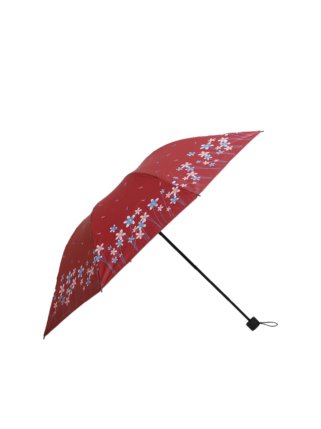 

LOOM LEGACY Manual 3 Fold Floral Umbrellas, Red