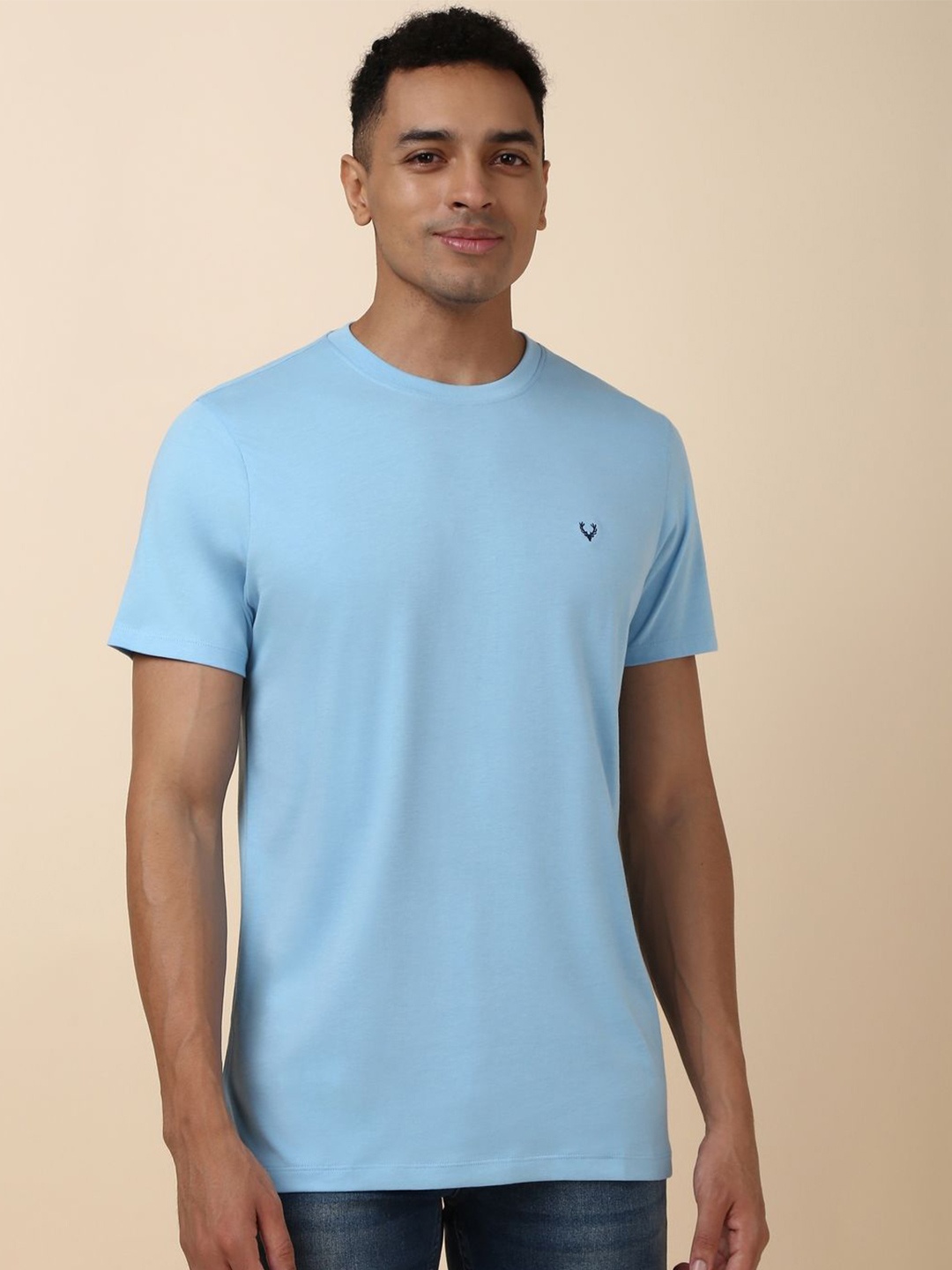 

Allen Solly Men Solid Polo Collar T-shirt, Blue