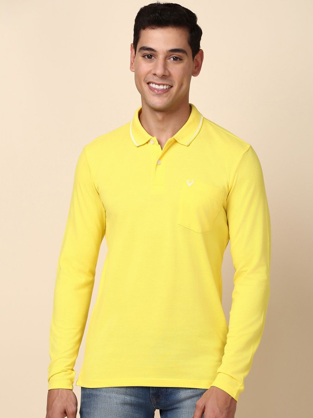 

Allen Solly Men Polo Collar Pockets T-shirt, Yellow