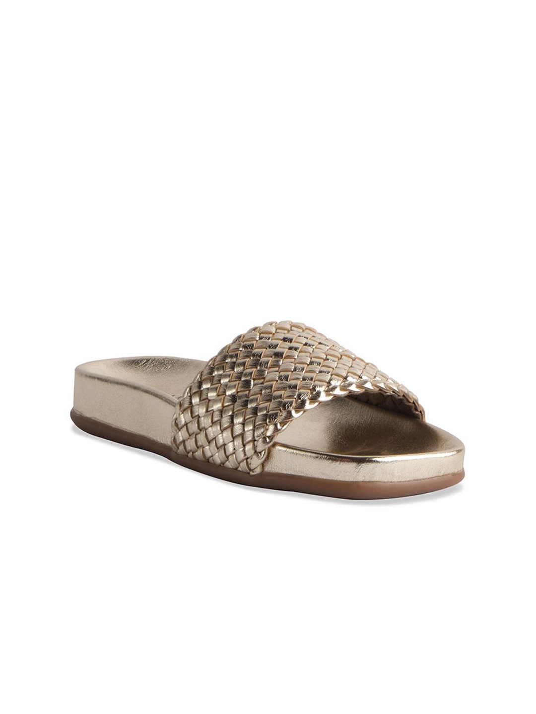 

ERIDANI Camille Woven Flats, Gold