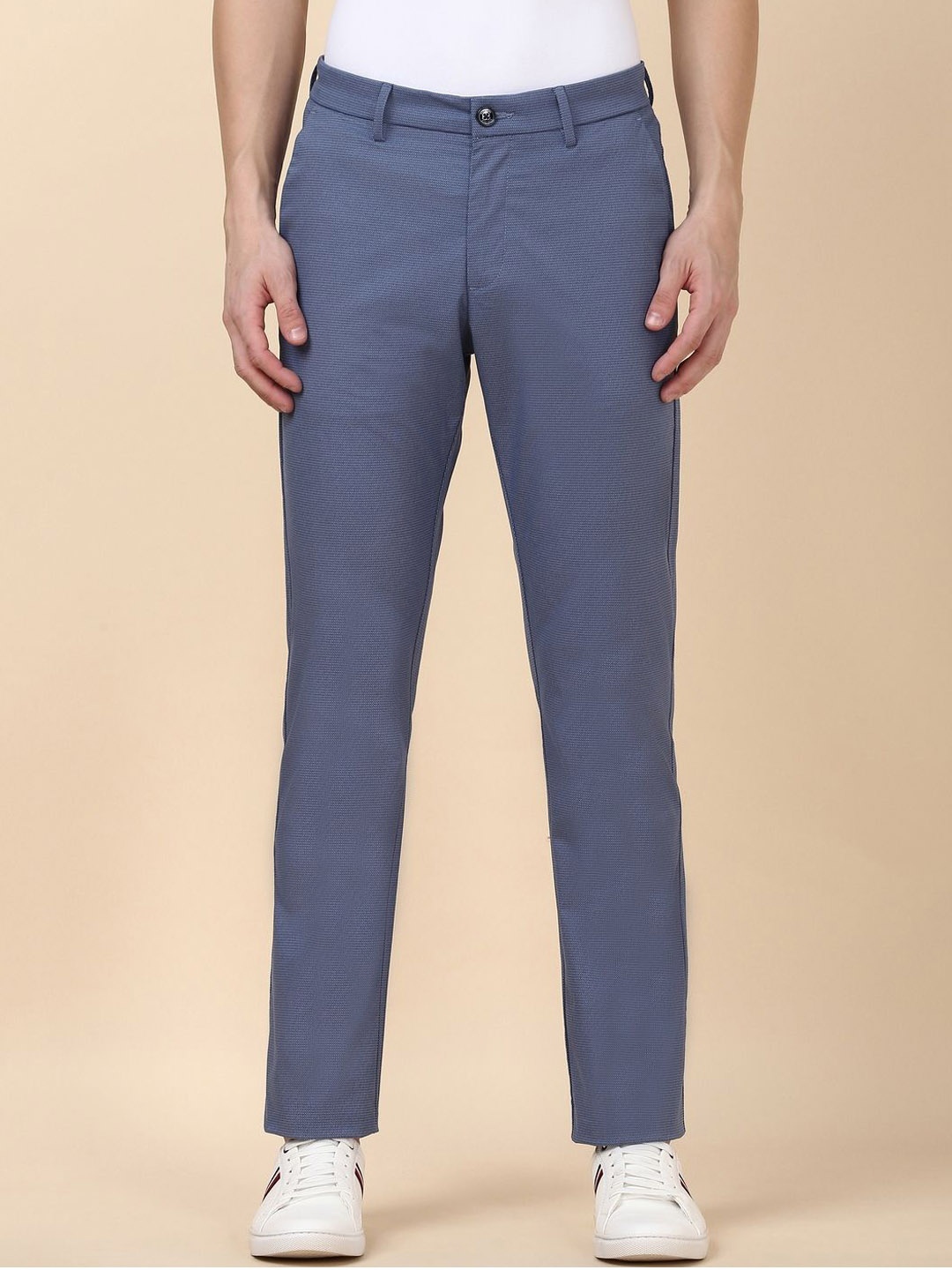 

Allen Solly Men Regular Fit Trousers, Blue