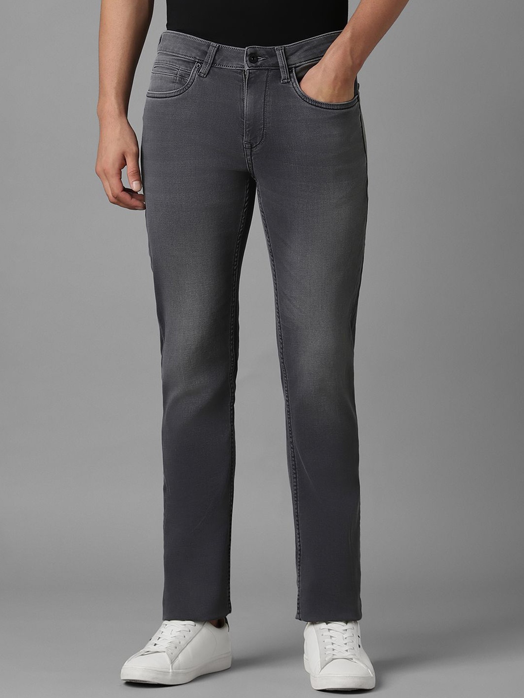 

Louis Philippe Jeans Men Cotton Slim Fit Jeans, Grey
