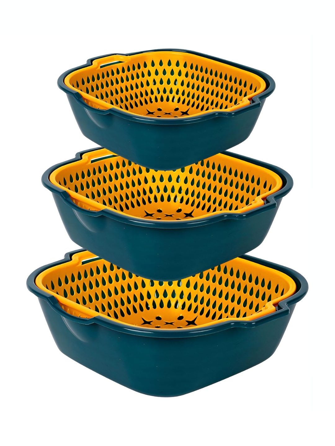 

P-Plus International 6 Pcs Blue Fruit & Vegetable Basket