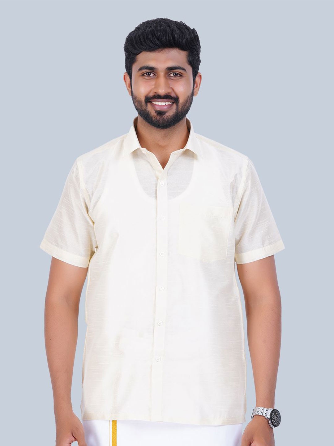 

THANGAMAGAN Men Standard Opaque Casual Shirt, Beige