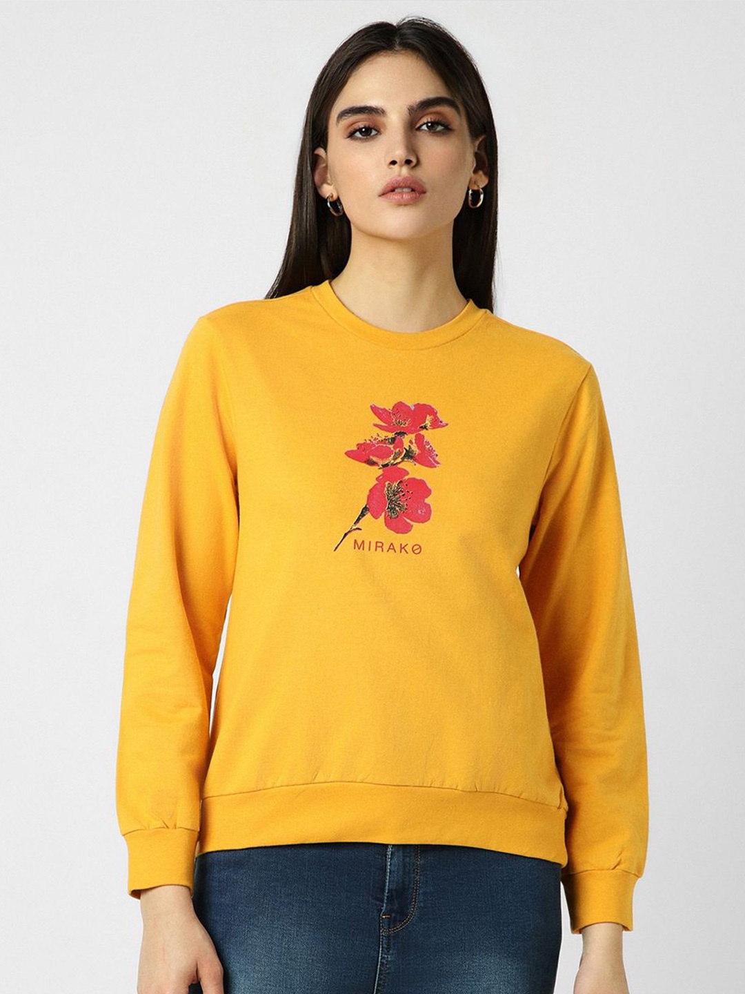 

Van Heusen Woman Women Printed Sweatshirt, Yellow