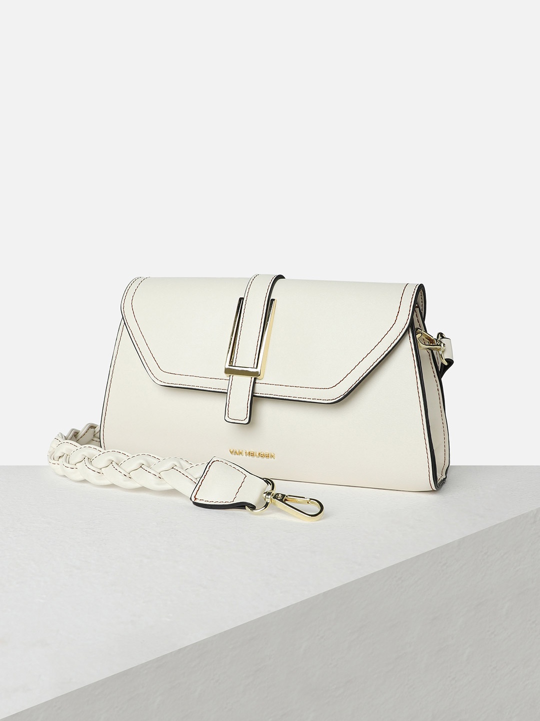 

Van Heusen Woman PU Structured Sling Bag, White