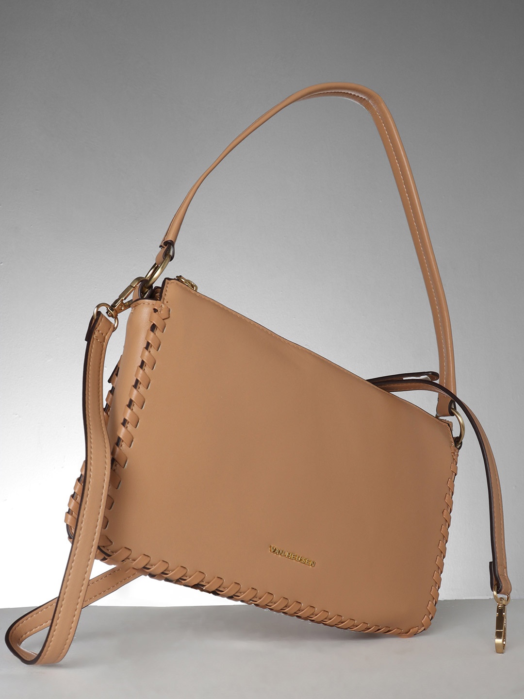 

Van Heusen Woman Embellished PU Structured Shoulder Bag, Beige