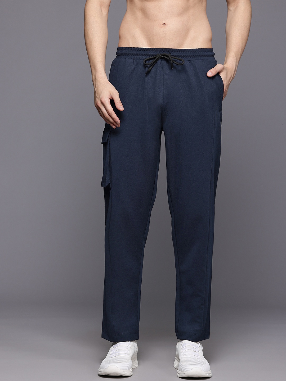 

HRX by Hrithik Roshan Men Solid Track Pant, Navy blue