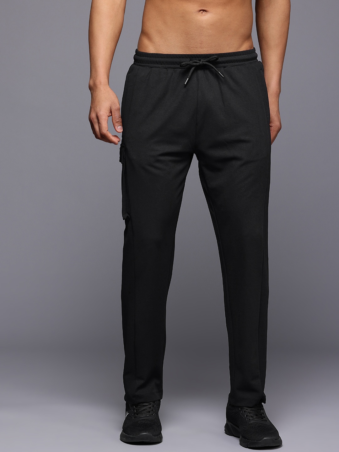 

HRX by Hrithik Roshan Men Textured Training Track Pants, Black