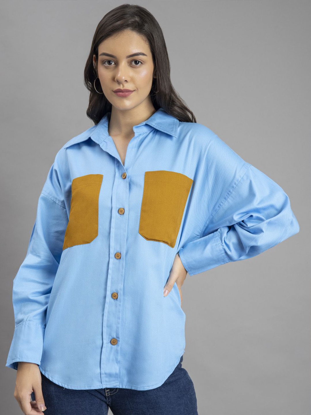 

Lounge Dreams Women Relaxed Opaque Casual Shirt, Blue