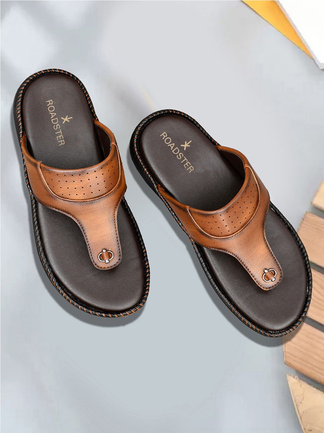 

The Roadster Lifestyle Co. Men Tan Brown Comfort Sandals